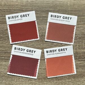 Birdy Grey - Chiffon Swatches (red family)